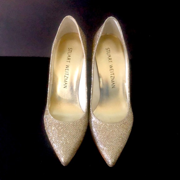 Stuart Weitzman Nouveaub 641 Platinum Noir, size 4.5 M, new in box with bag. - Picture 14 of 16